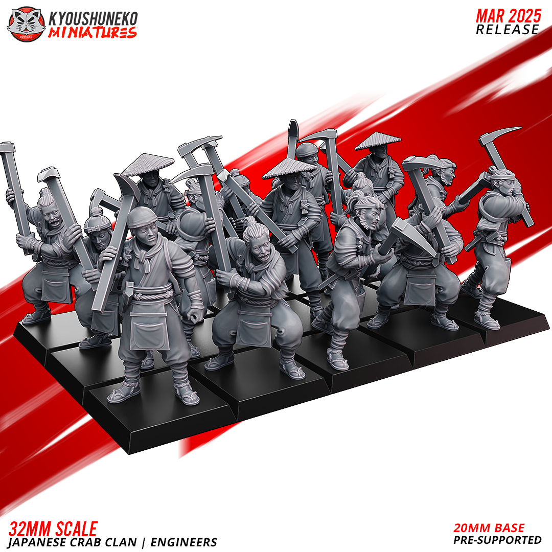 Engineers, Japanese Crab Clan, Kyoushuneko Miniatures