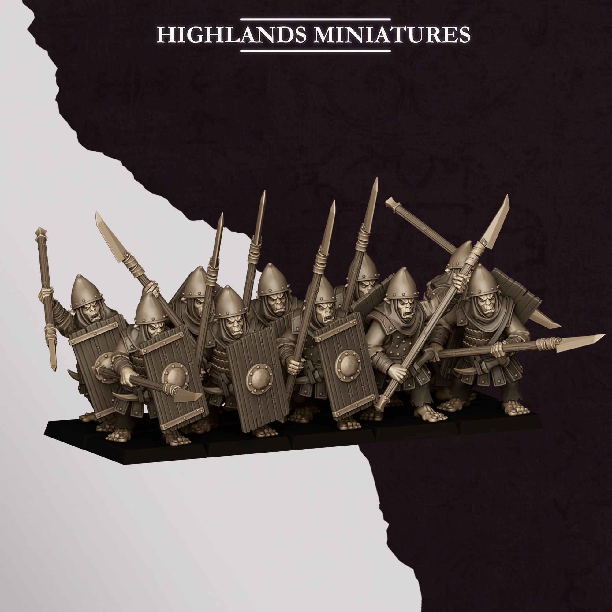 Hobgoblin Spearmen, Sons of Marduk- Highlands Miniatures