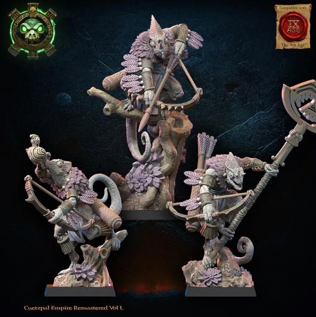 Kuaxotl Unit with bows inc Command Group, Cuetzpal Empire Remastered, Lost Kingdom