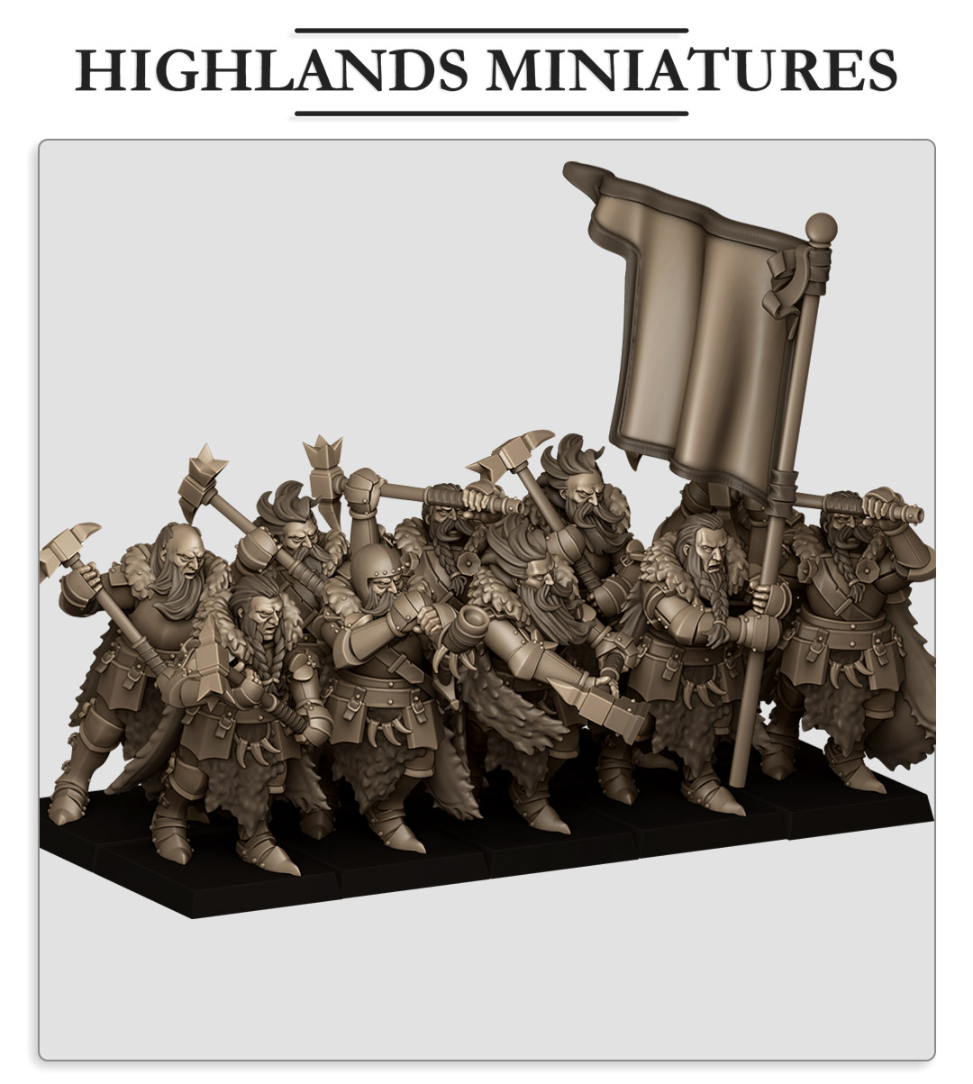 Mergenheim Knights on foot, Sunland- Highlands Miniatures