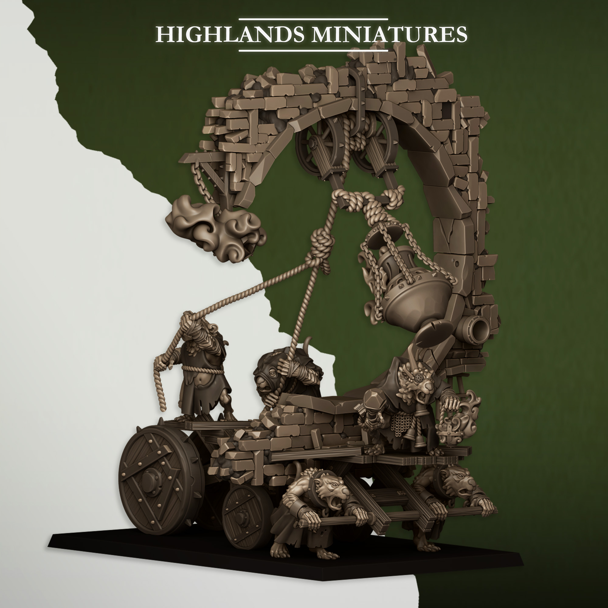 Moving Sewer with Bell, Sewer Vermin - Highlands Miniatures