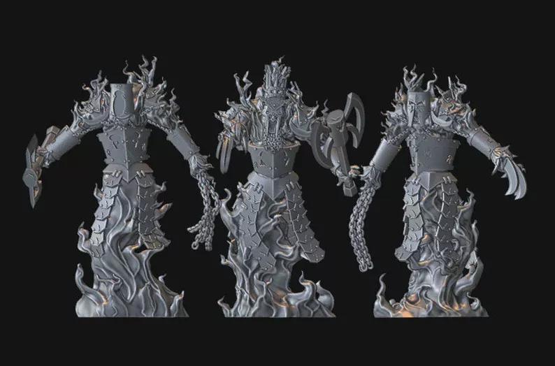 Meshymesh Evil Dwarf Fire Elemental Demon