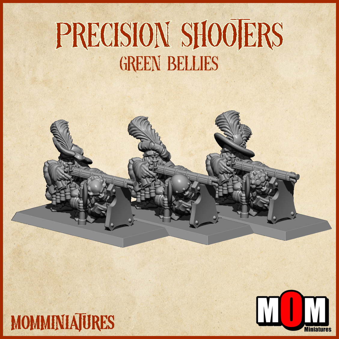 Precision Muskets, Greenbellies - MoM Miniatures