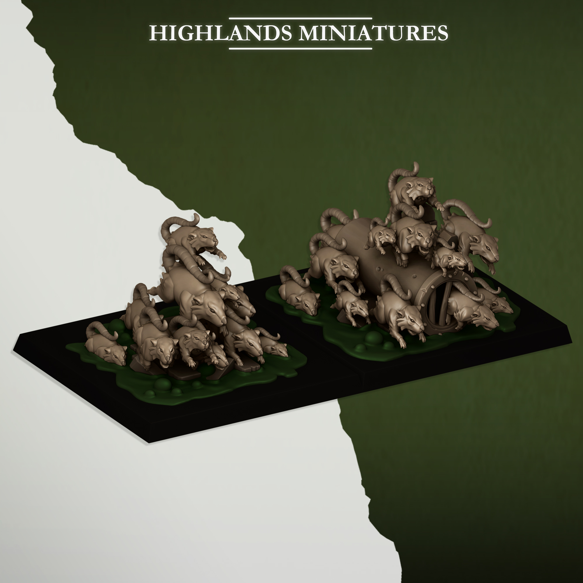 Rat Swarms, Sewer Vermin - Highlands Miniatures