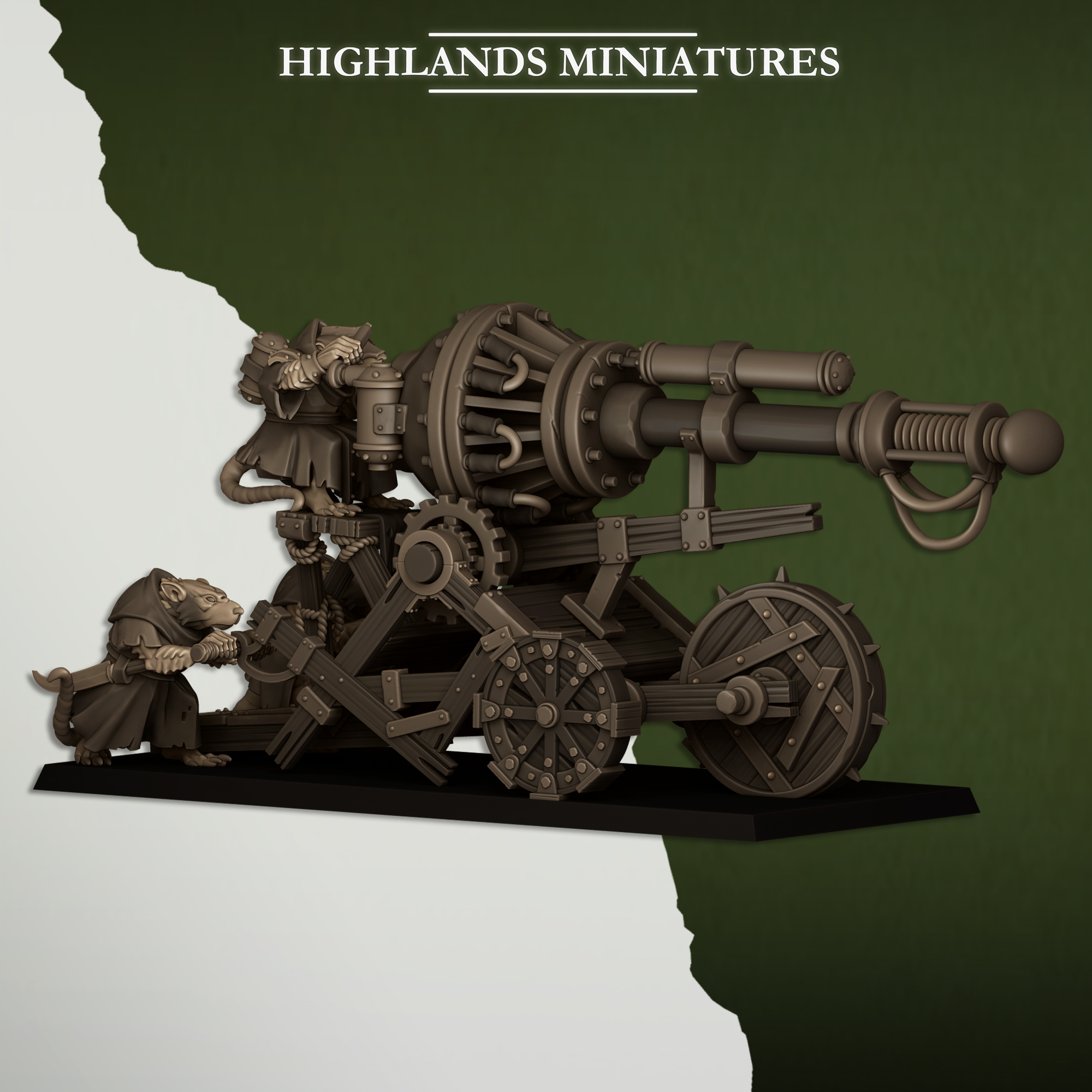 Sewer Vermin Cannon, Sewer Vermin - Highlands Miniatures