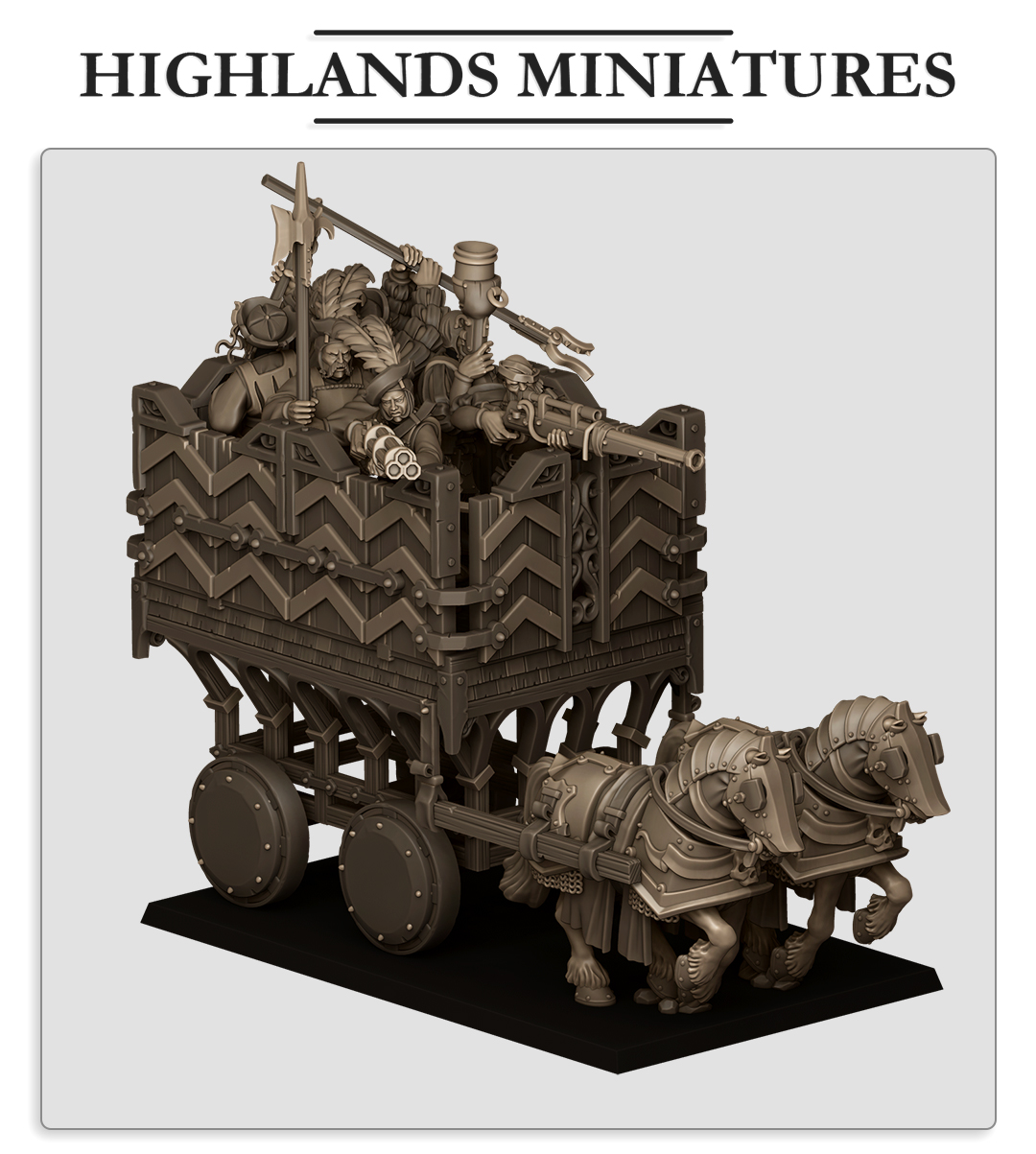Sunland Armored Wagon , Sunland- Highlands Miniatures