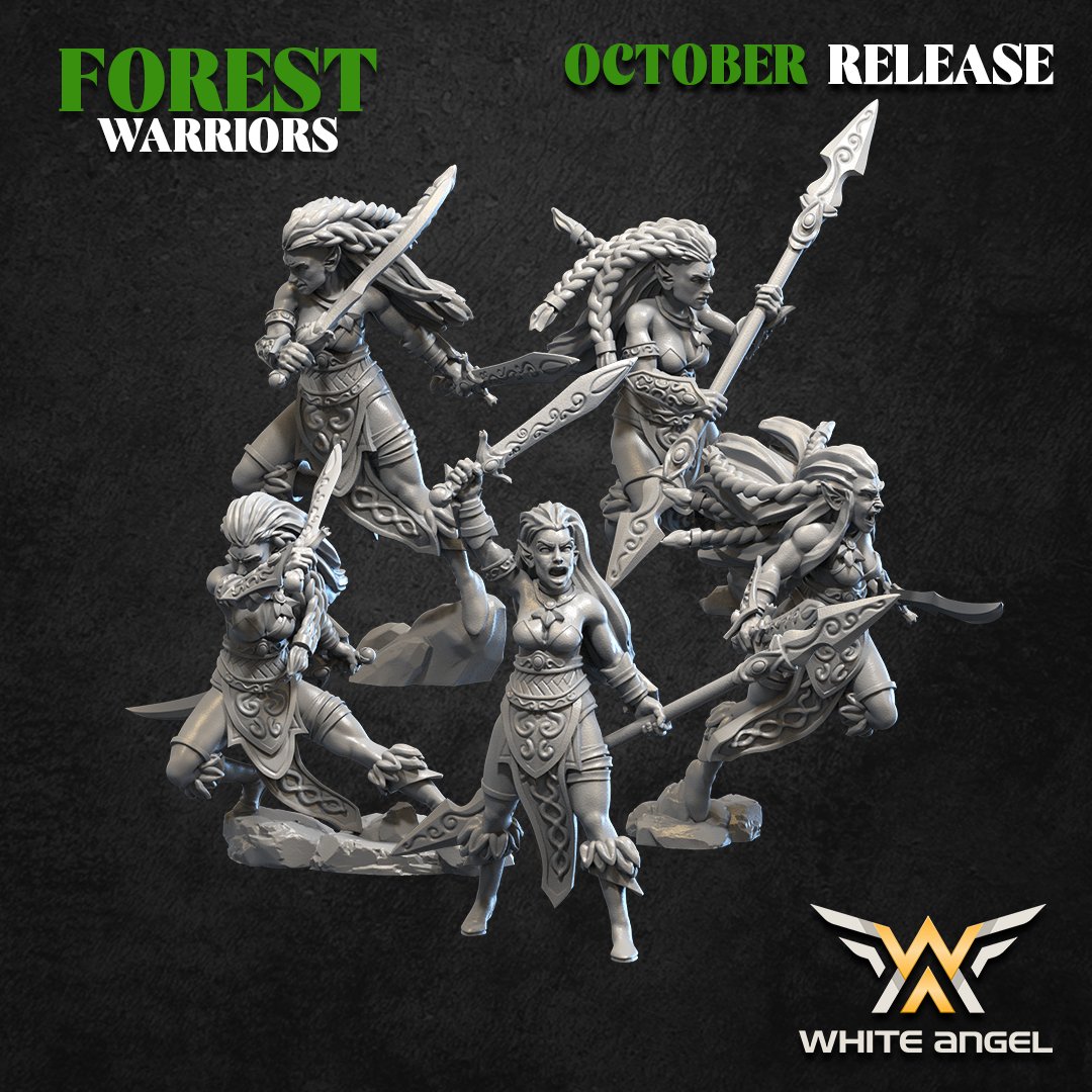 Forest Dancer Female, Forest Warriors - White Angel Miniatures