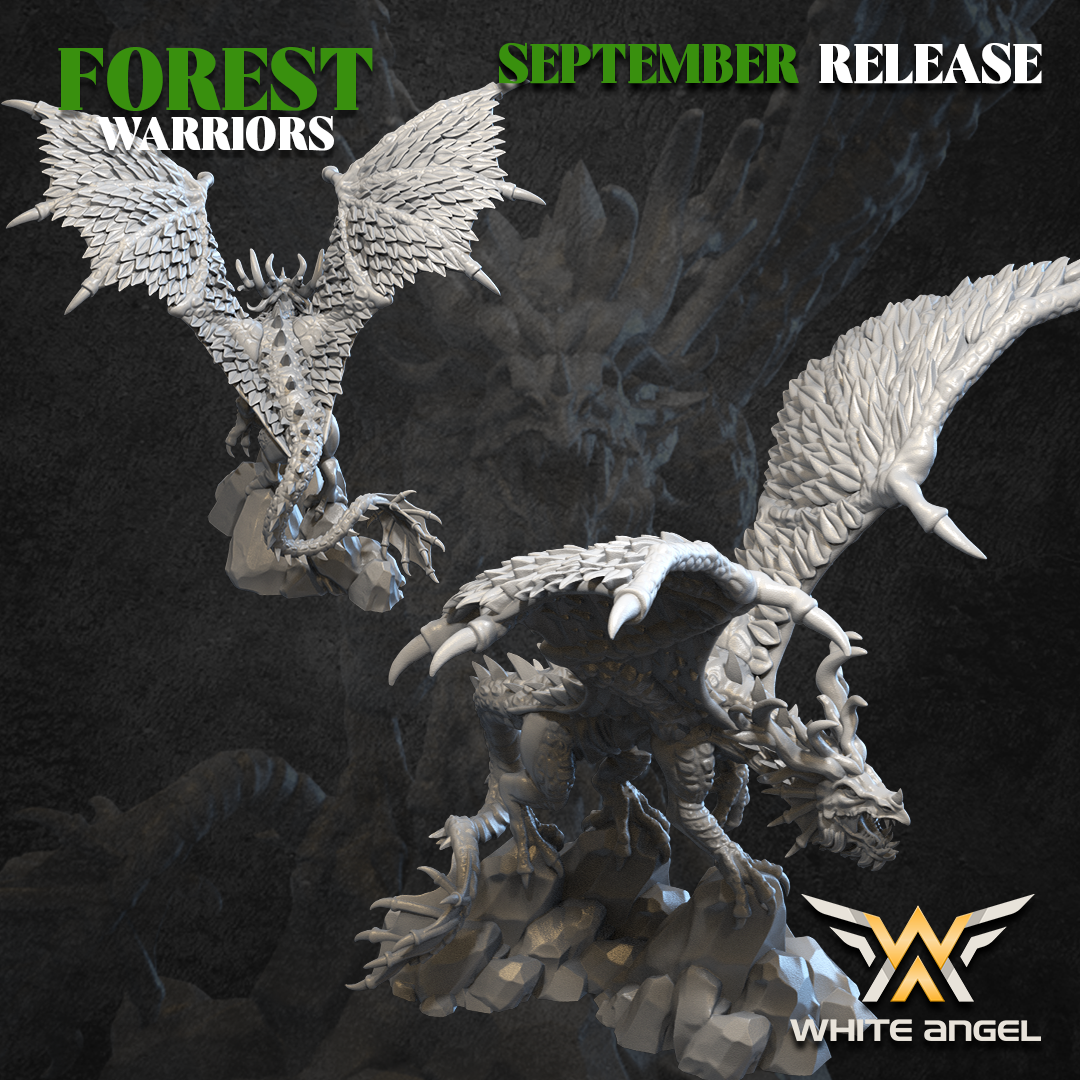 Forest Dragon, Forest Warriors - White Angel Miniatures
