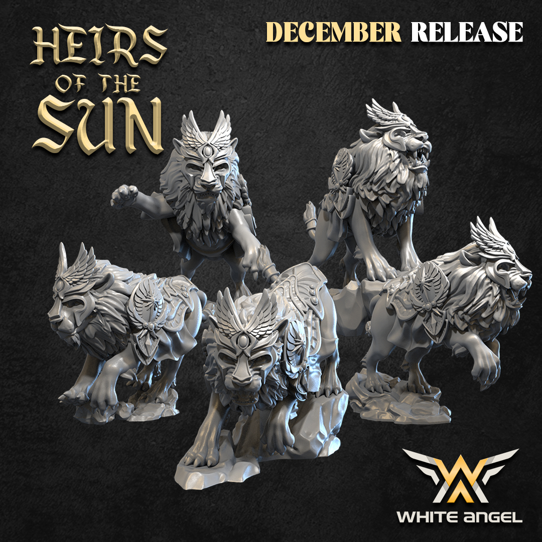 Attack Lion, Heirs of the Sun, White Angel Miniatures
