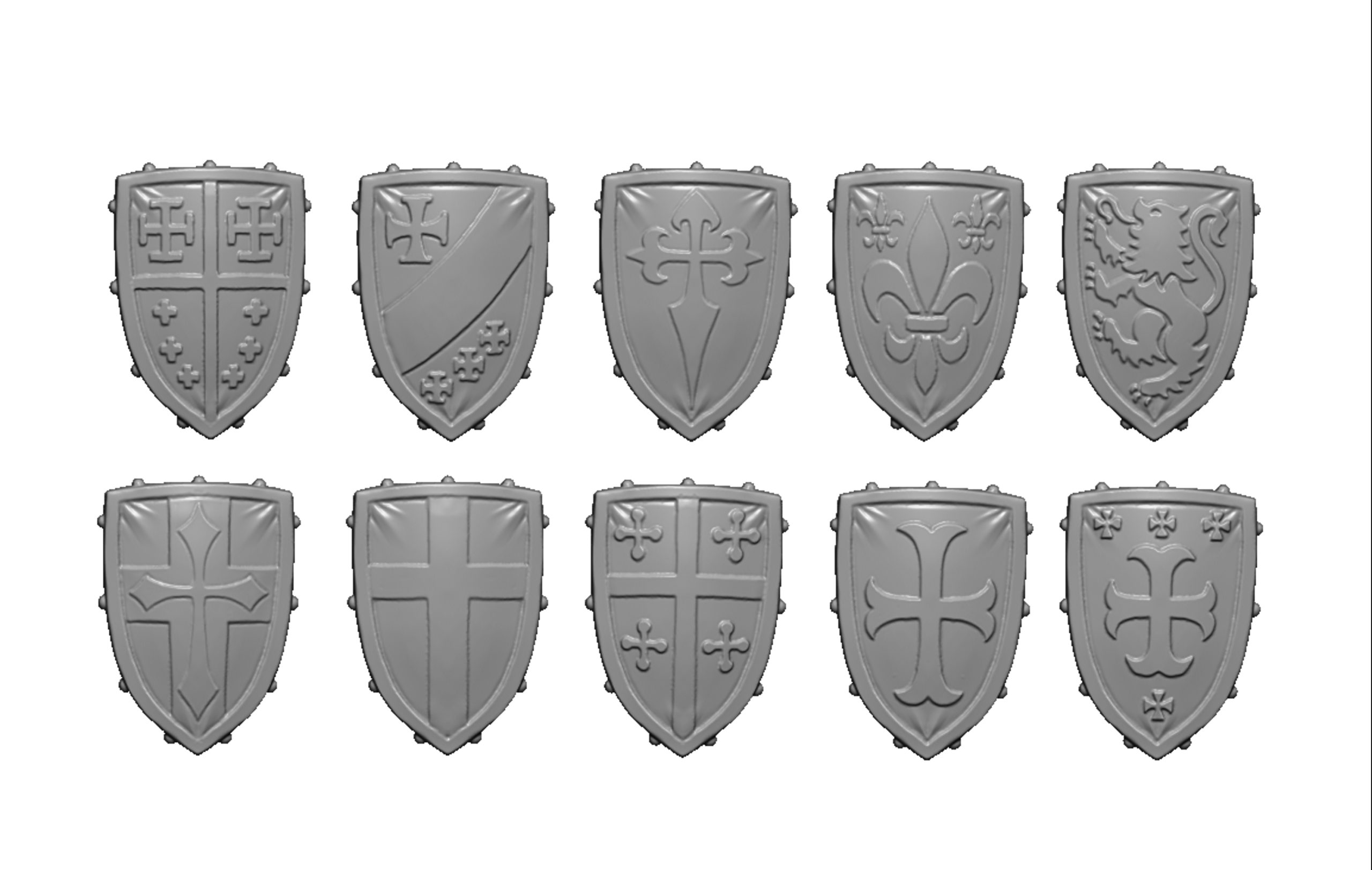 Knight Shields, Siellan - MoM Miniatures