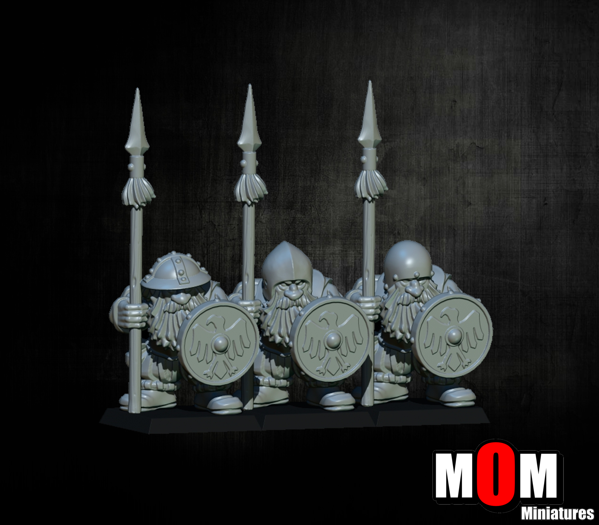 Imperial Dwarf Spearmen, Dwarves - MoM Miniatures