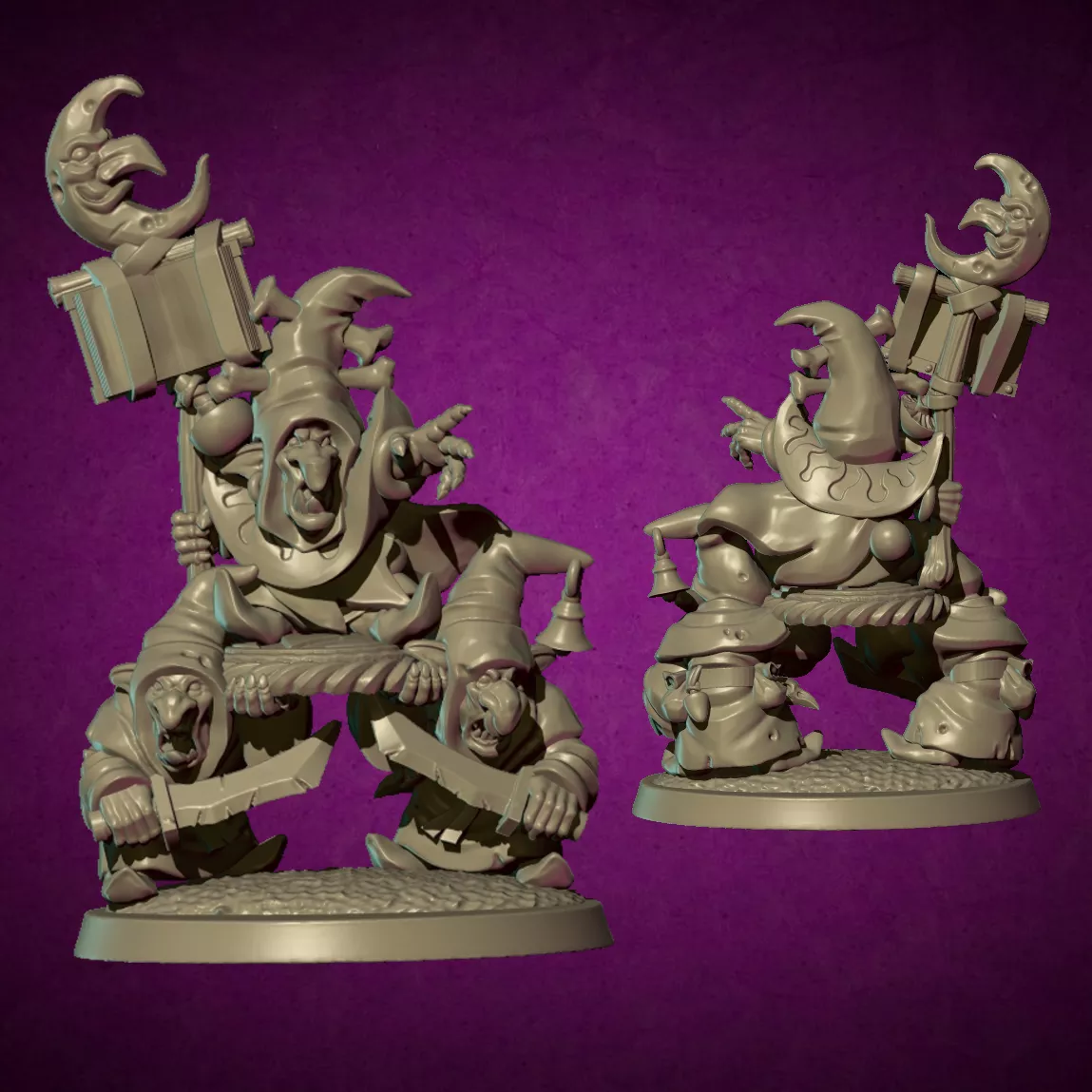 Goblin Shaman on Shield, Orcs and Goblins - MoM Miniatures