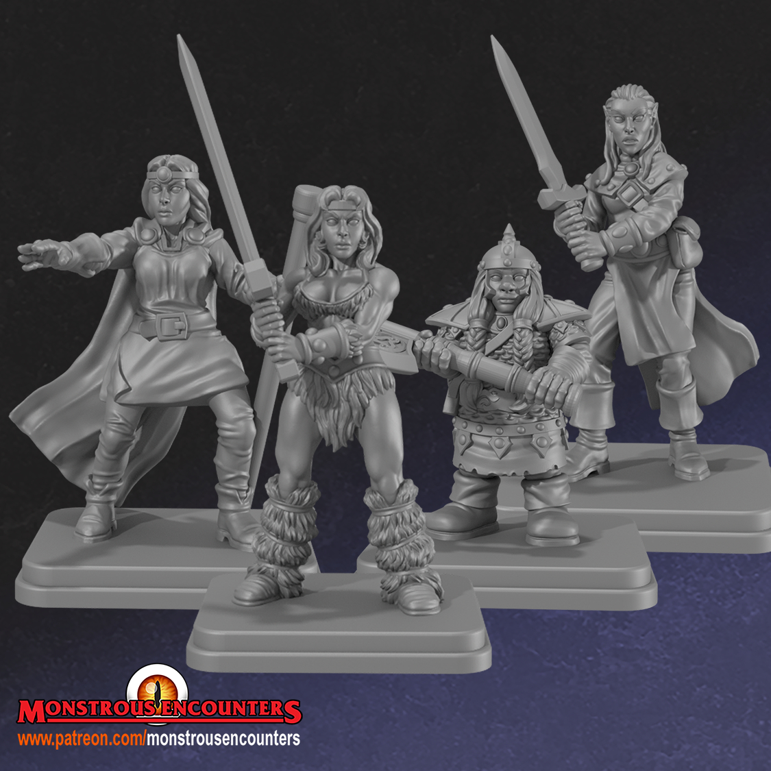 Classic Heroes (Female), HQ- Monstrous Encounters