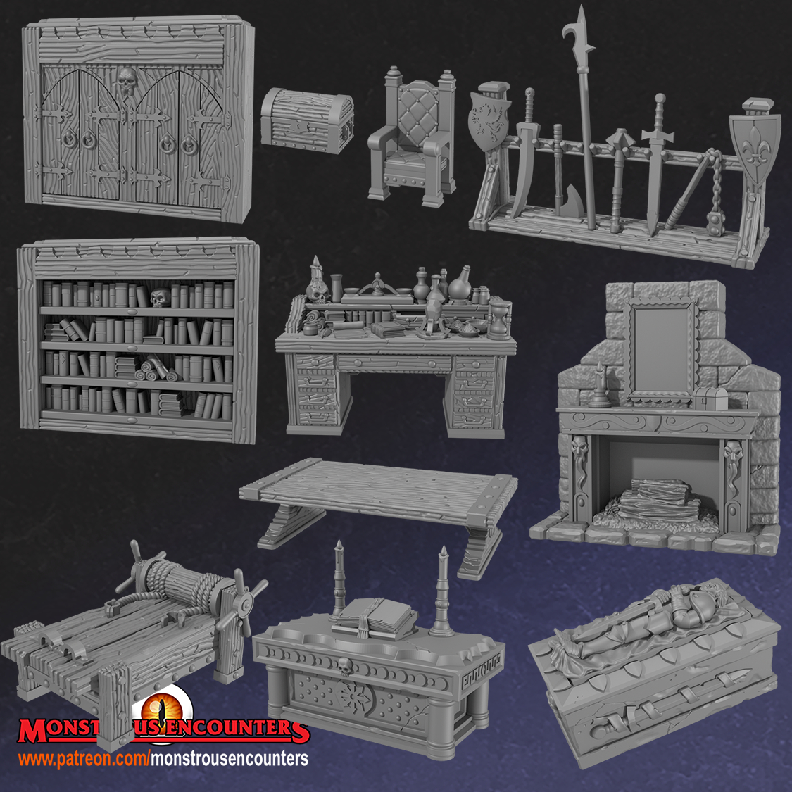 Classic Dungeon Furniture Set (Main) – Monstrous Encounters