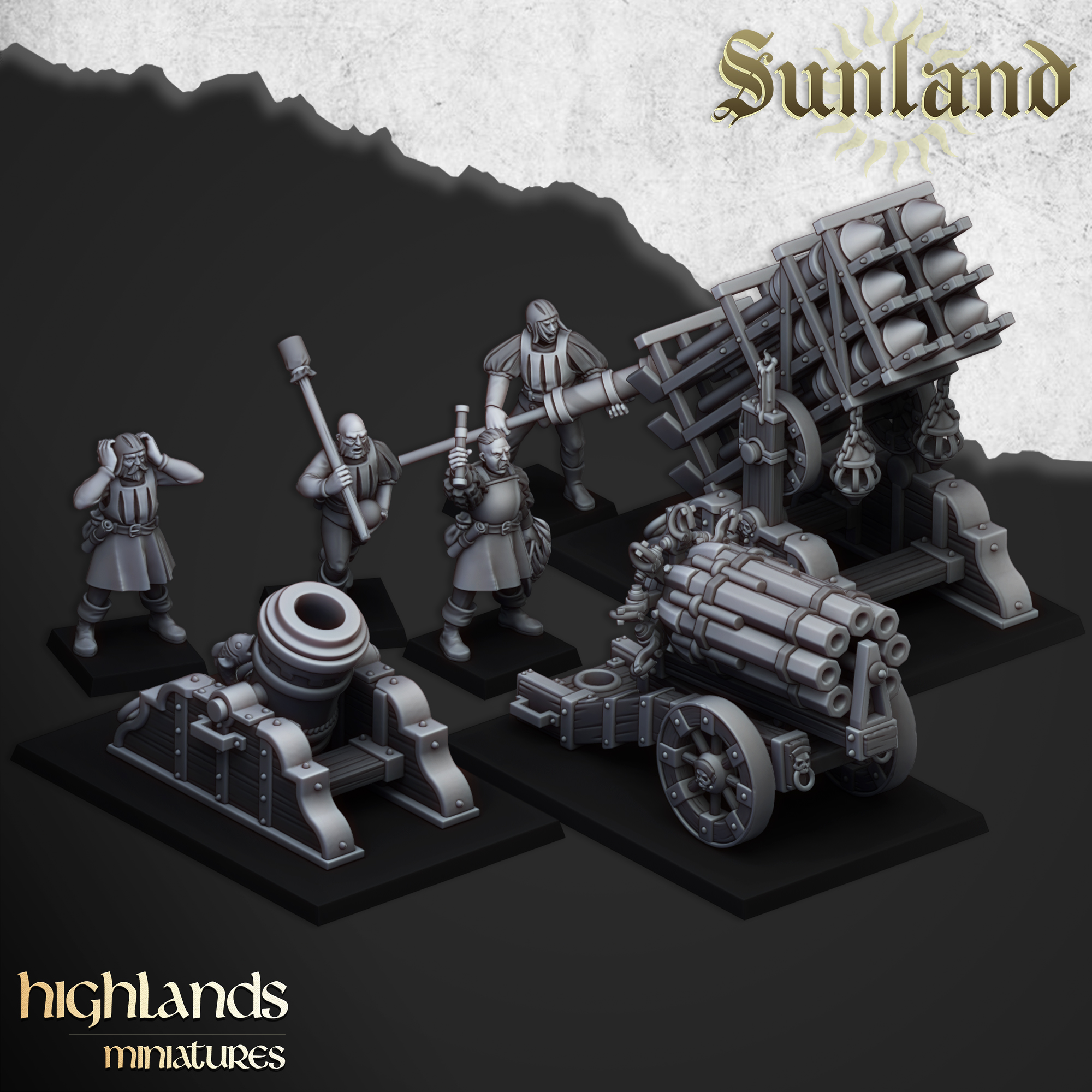 Sunland Artillery , Sunland- Highlands Miniatures
