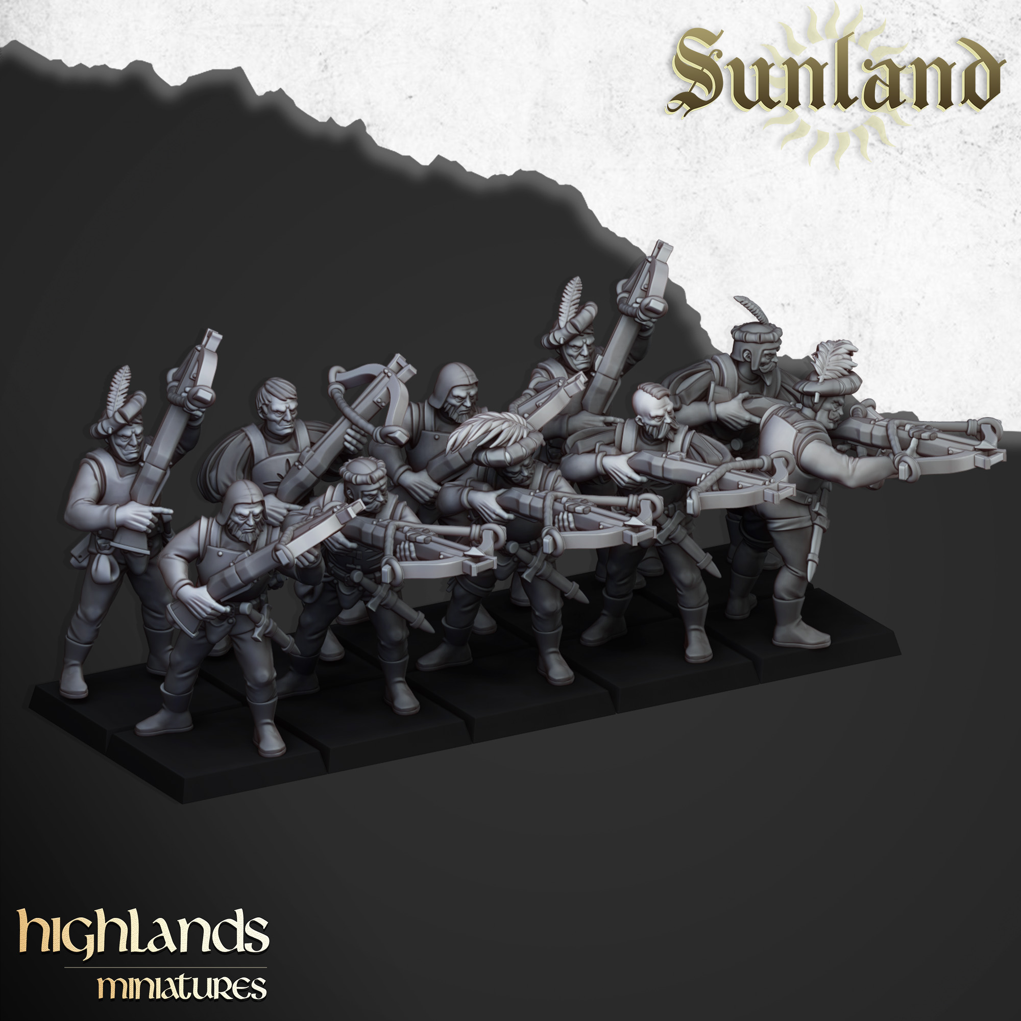 Sunland Crossbowmen, Sunland- Highlands Miniatures