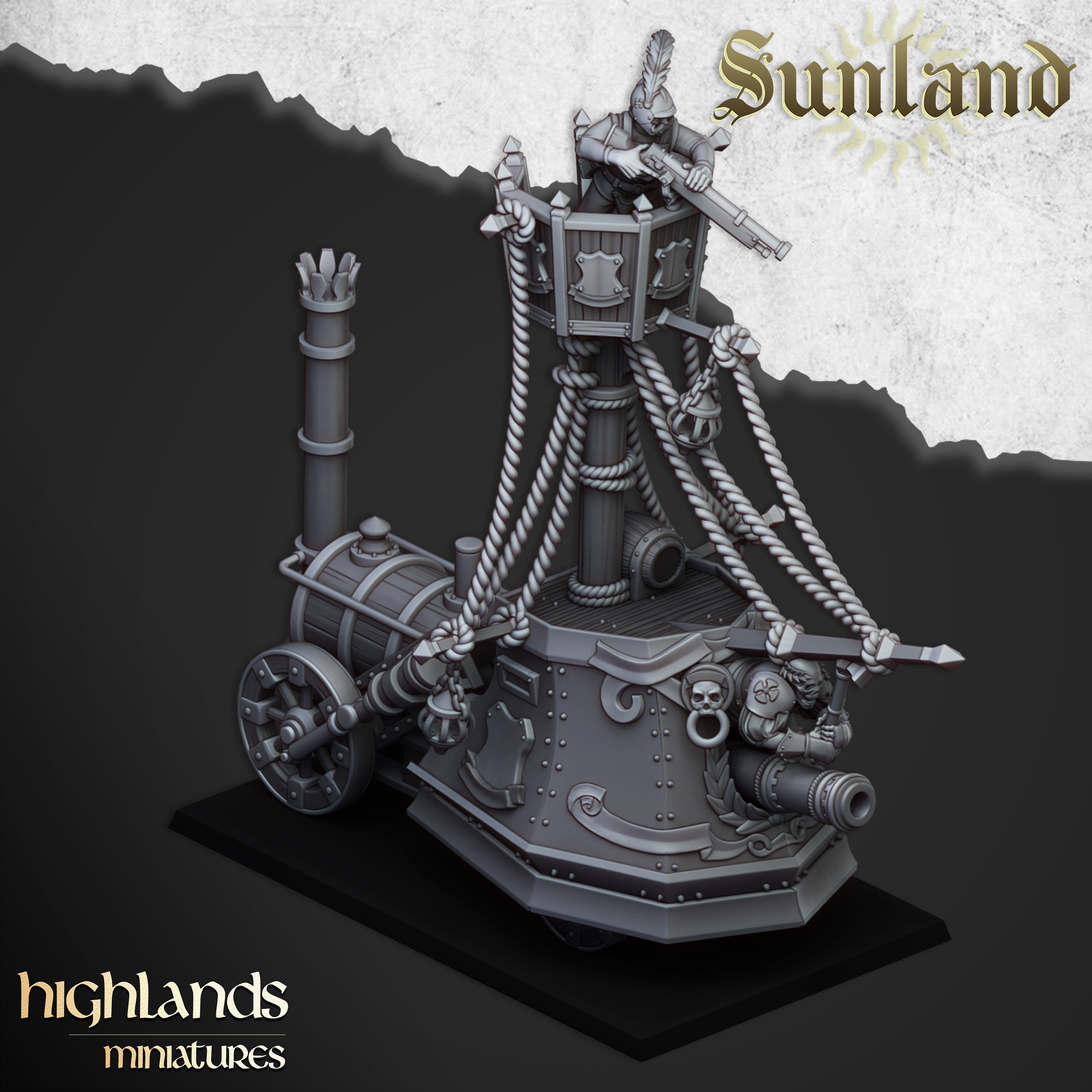Sunland Ironclad Landship , Sunland- Highlands Miniatures