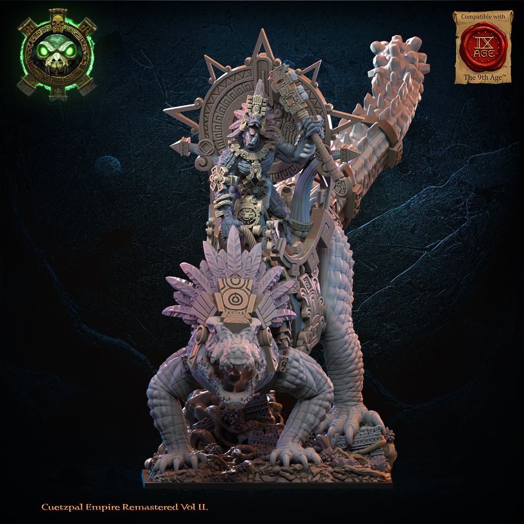 Citlallicue, Cipactli Heroine on Deinosuchus, Cuetzpal Empire, Lost Kingdom - Image 5