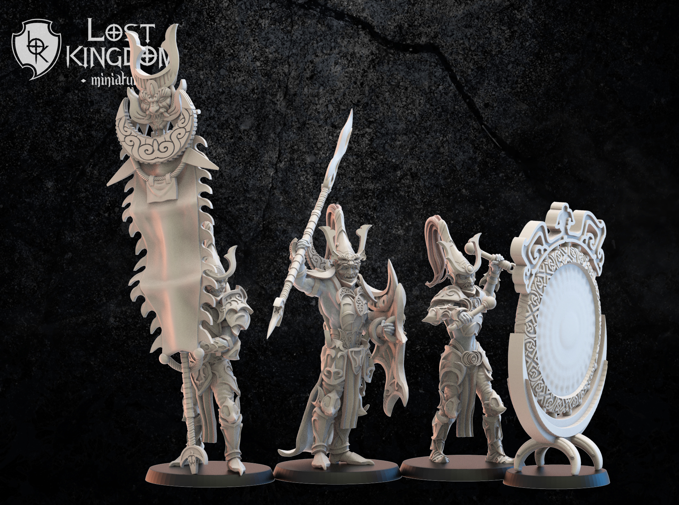 Nightfall Knights on foot Regiment including Command Group, Night Elves, Lost Kingdom - Image 2