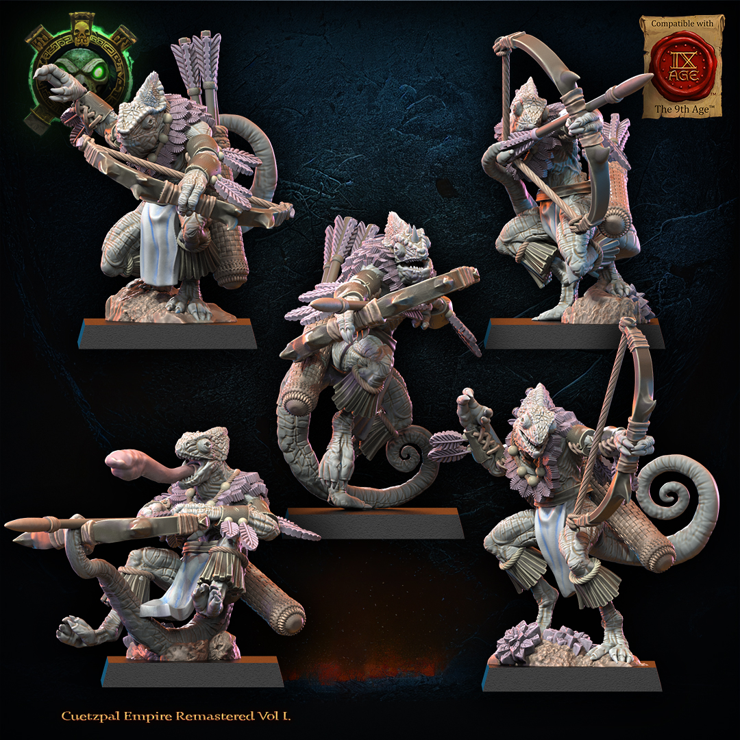 Kuaxotl Unit with Bows including Command Group, Cuetzpal Empire, Lost Kingdom - Image 5