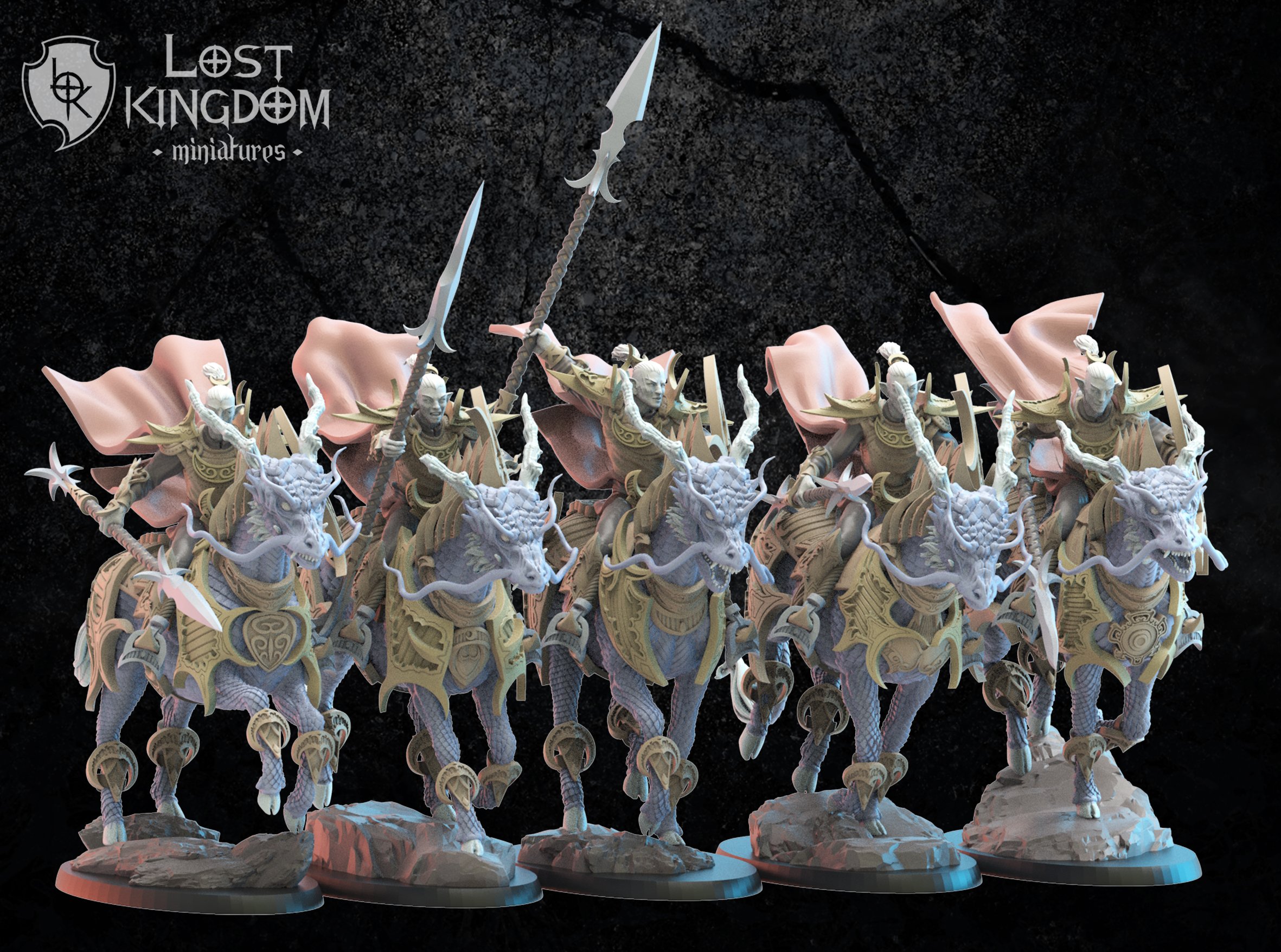 Shēdo Knights on Longma Regiment including Command Group , Night Elves, Lost Kingdom