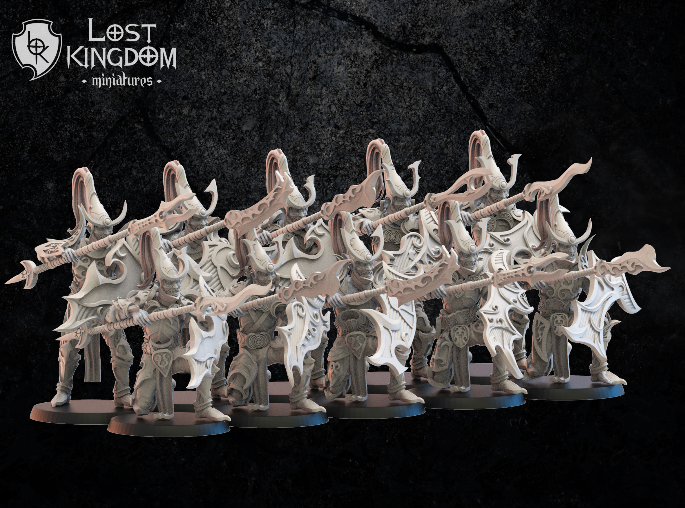 Nightfall Knights on foot Regiment including Command Group, Night Elves, Lost Kingdom