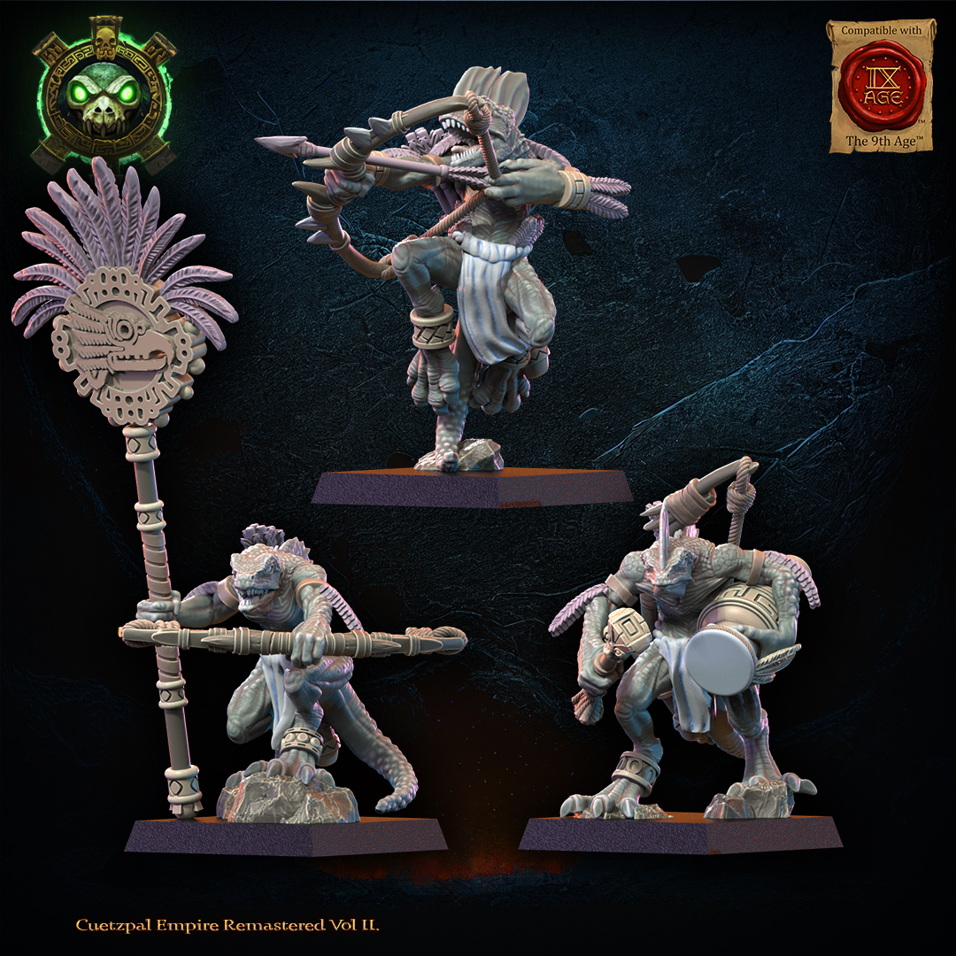 Cuetzpalli Regiment with Bows Command Group, Cuetzpal Empire, Lost Kingdom - Image 3