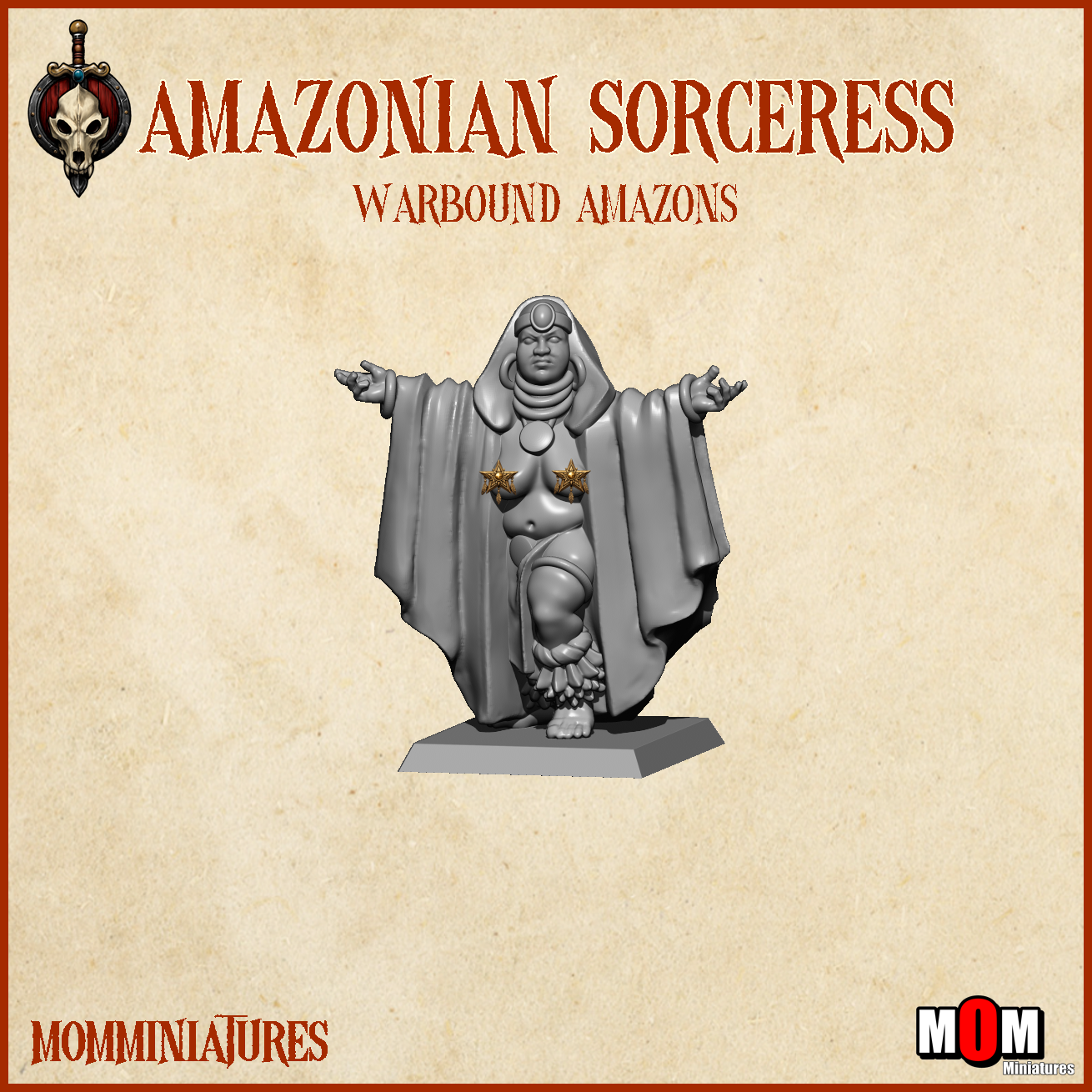 Amazonian Sorceress, Warbound Amazons- MoM Miniatures