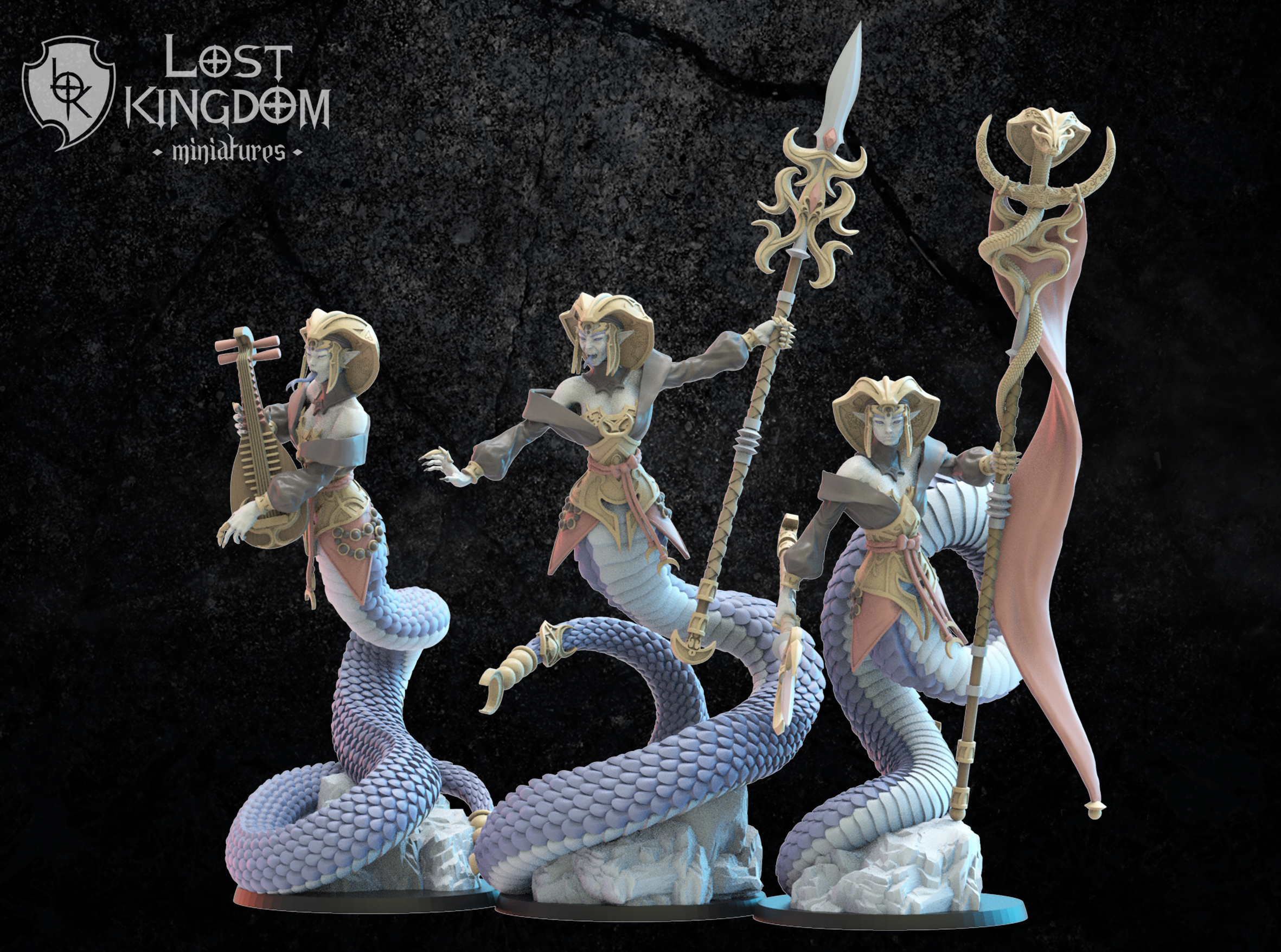 Yumi/Yari Naga Regiment including Command Group, Night Elves, Lost Kingdom - Image 7