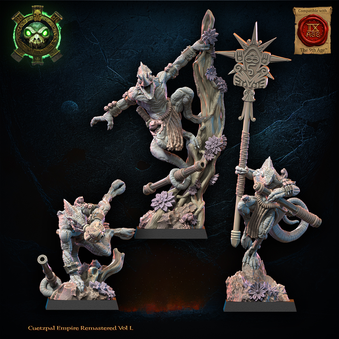 Kuaxotl Unit with Blowpipes including Command Group, Cuetzpal Empire, Lost Kingdom - Image 8