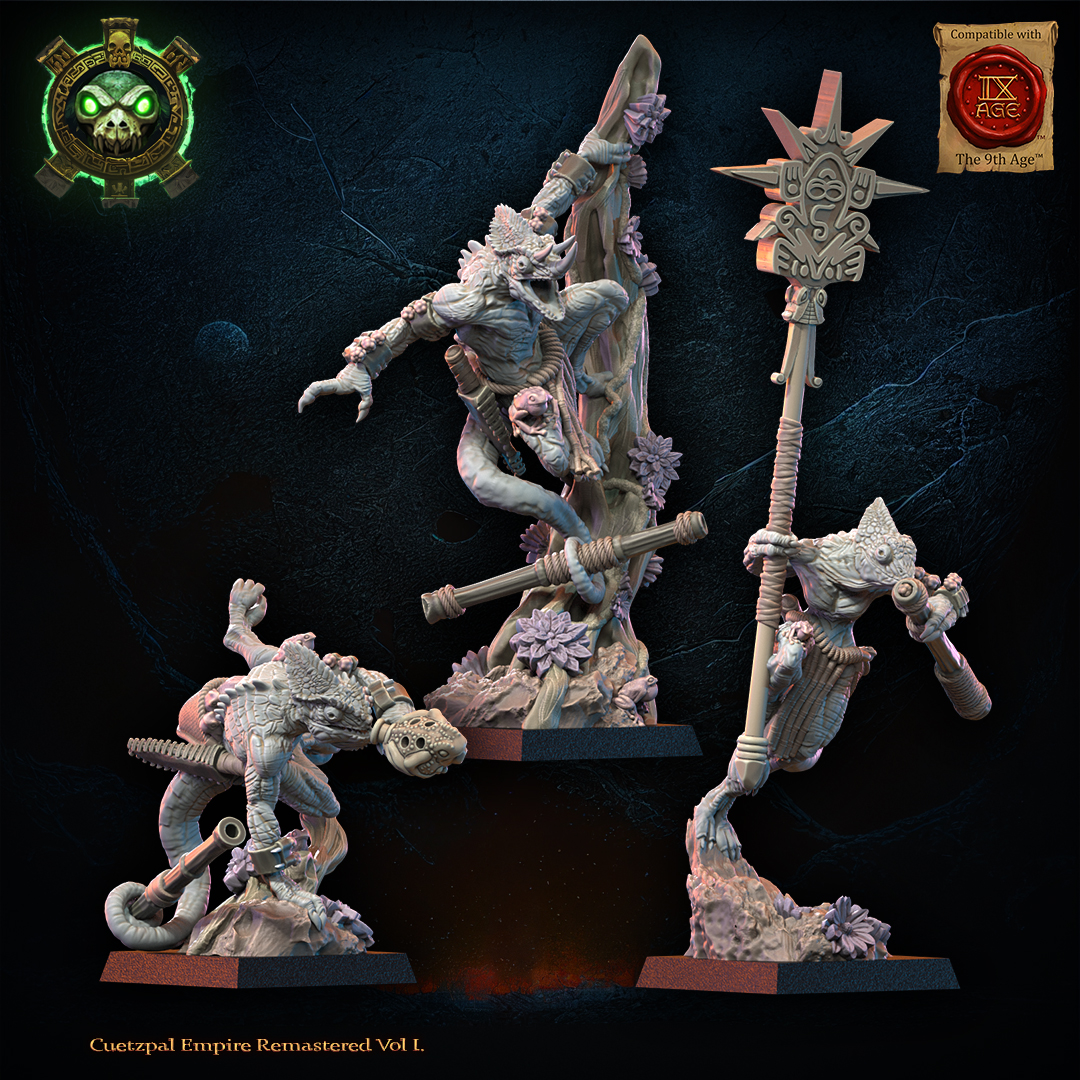 Kuaxotl Unit with Blowpipes including Command Group, Cuetzpal Empire, Lost Kingdom - Image 10