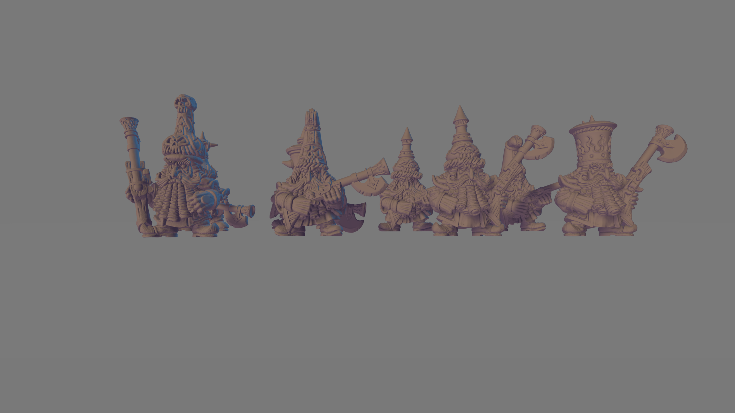 Evil Dwarf Fire Glaive, Fabelzel Miniatures - Image 2