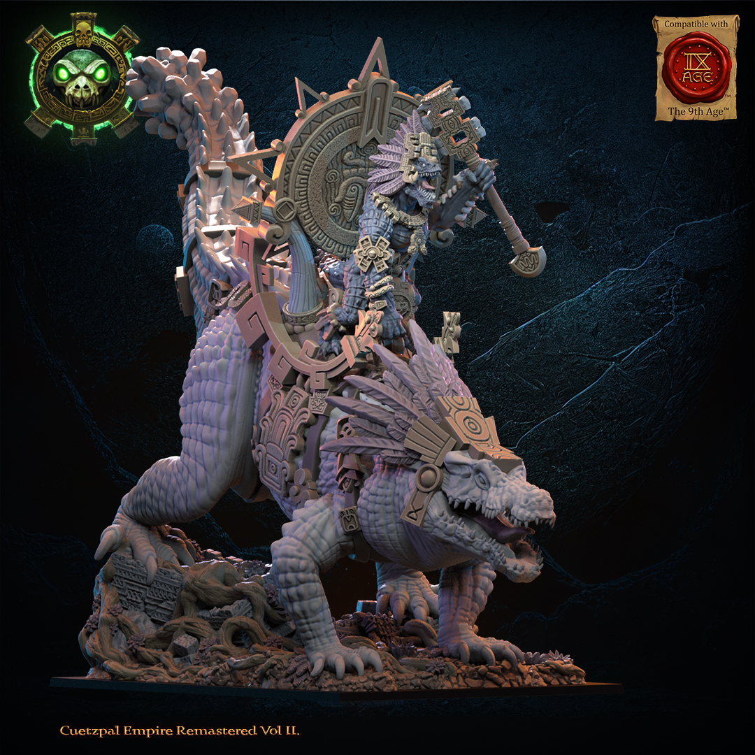 Citlallicue, Cipactli Heroine on Deinosuchus, Cuetzpal Empire, Lost Kingdom
