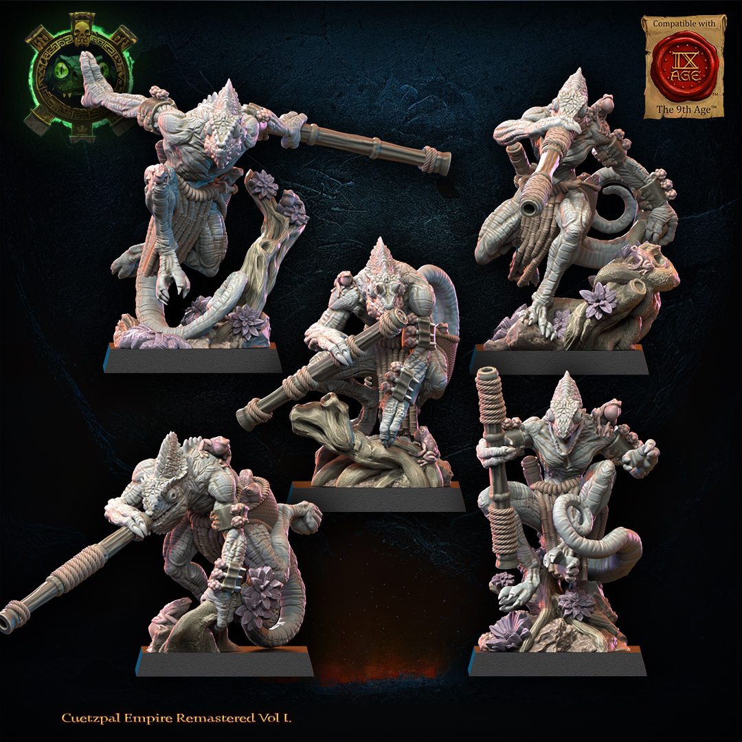 Kuaxotl Unit with Blowpipes including Command Group, Cuetzpal Empire, Lost Kingdom - Image 2