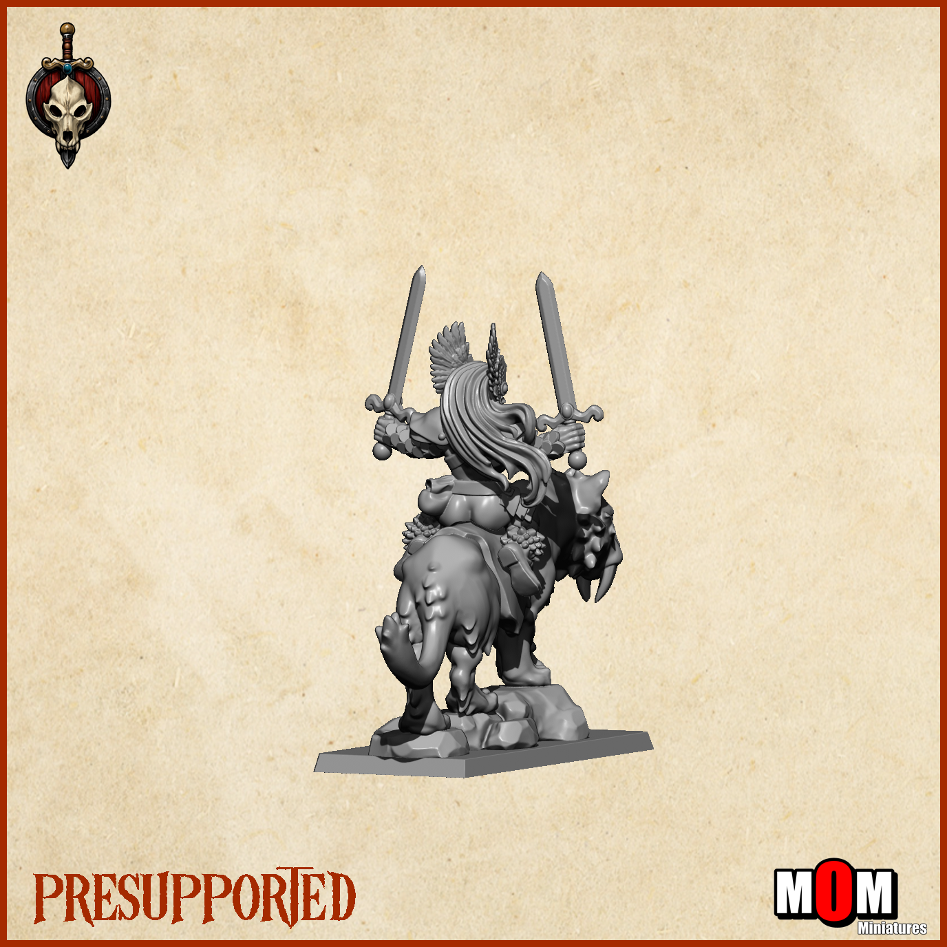 Amazonian Champion on a Saber-Toothed Tiger, Warbound Amazons - MoM Miniatures - Image 6