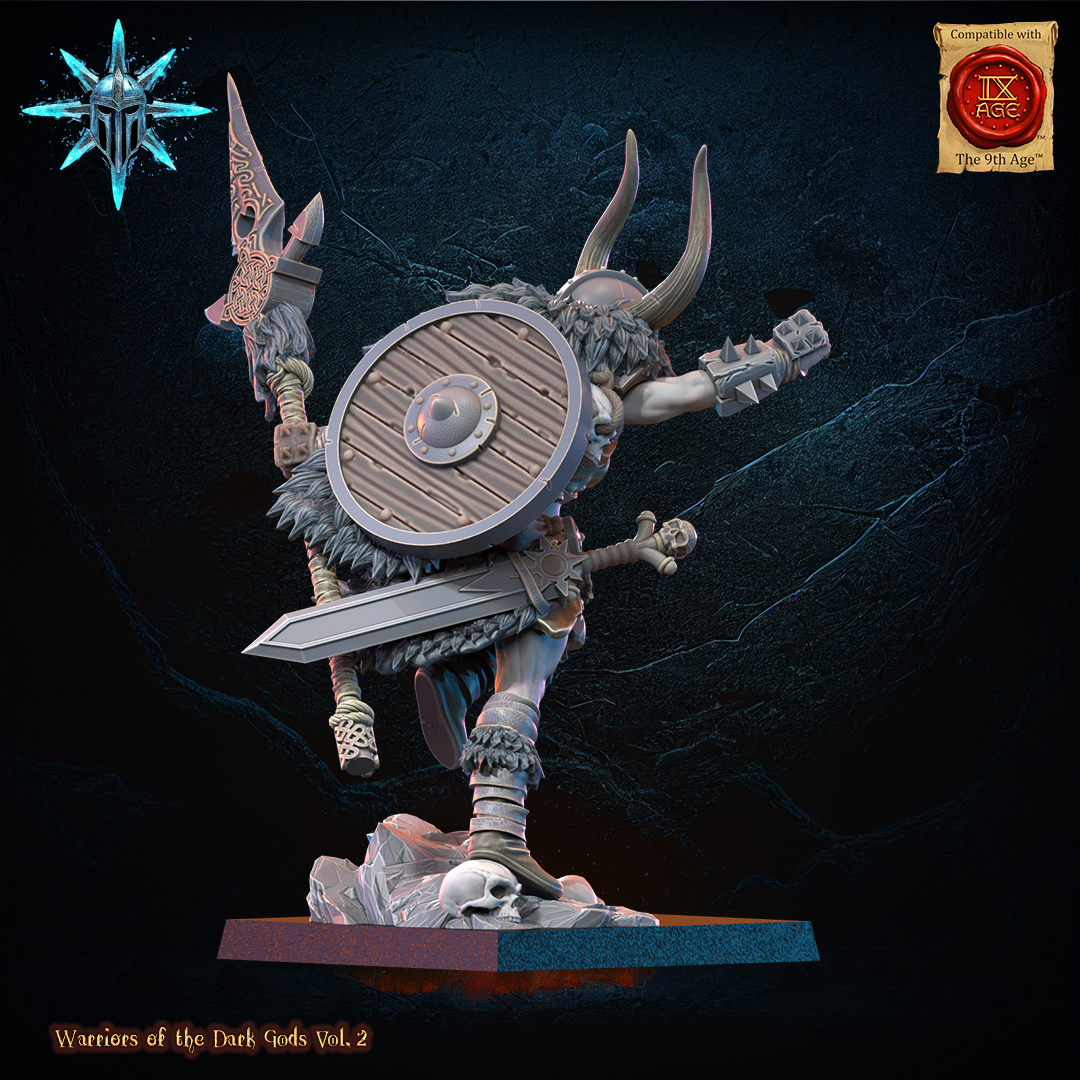 Barbarian Chief with Spear/Axe, Warriors of the Dark Gods, Lost Kingdom - Image 4