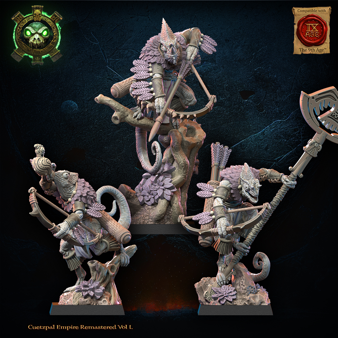 Kuaxotl Unit with Bows including Command Group, Cuetzpal Empire, Lost Kingdom - Image 8