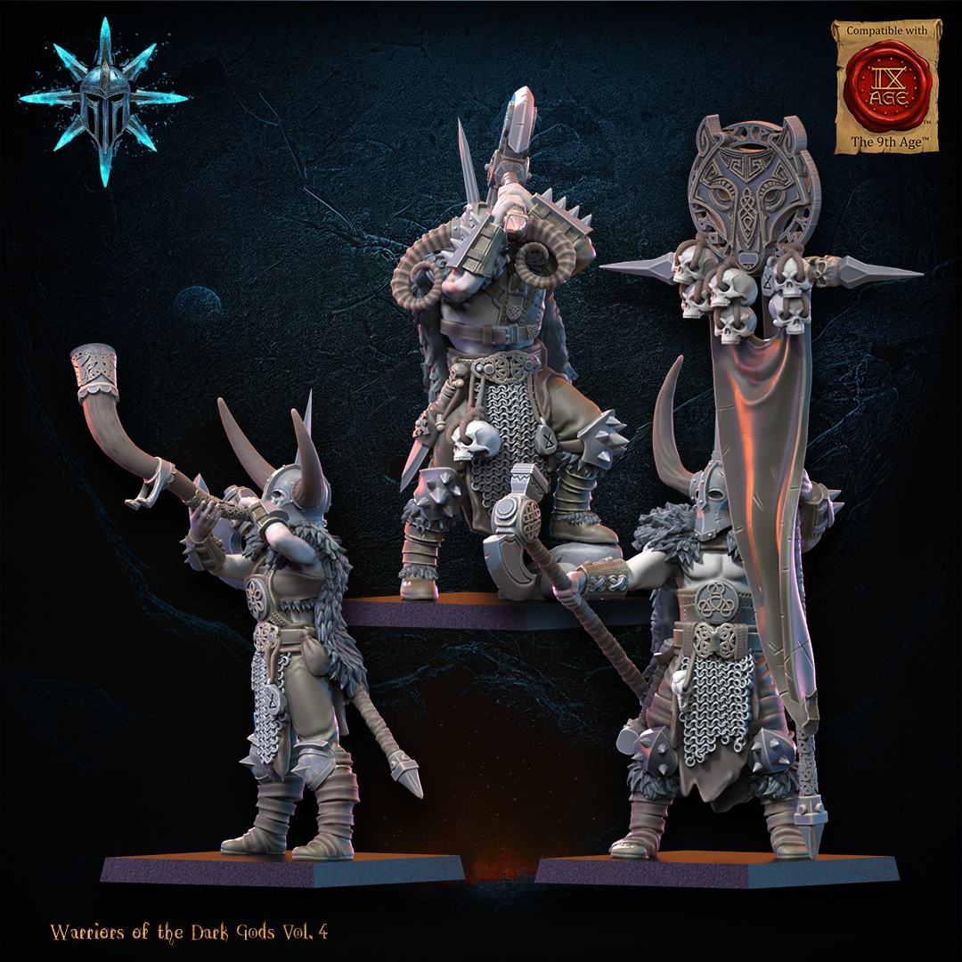 Heavy Weapon Barbarian Regiment including Command Group, Warriors of the Dark Gods, Lost Kingdom - Image 8