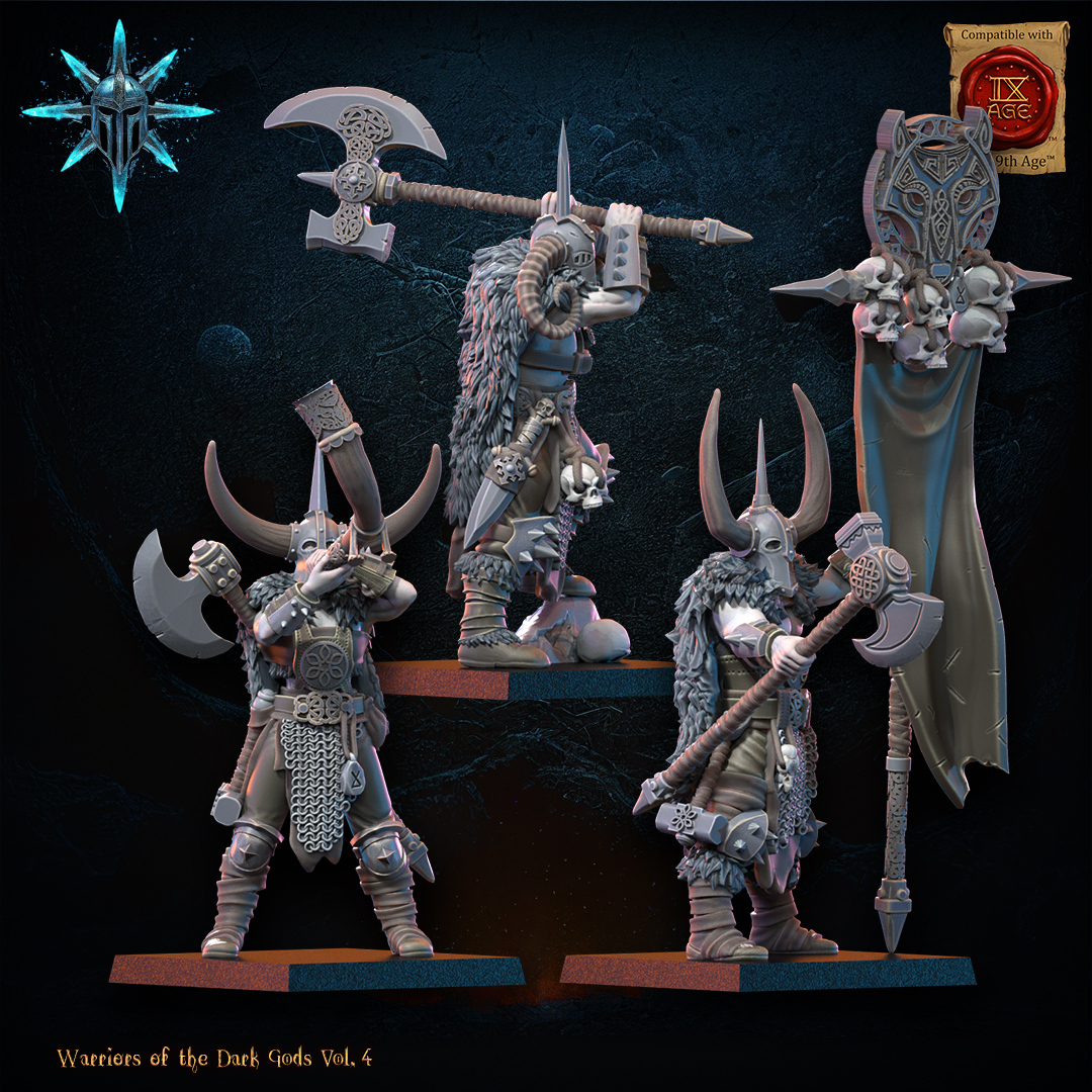 Heavy Weapon Barbarian Regiment including Command Group, Warriors of the Dark Gods, Lost Kingdom - Image 7