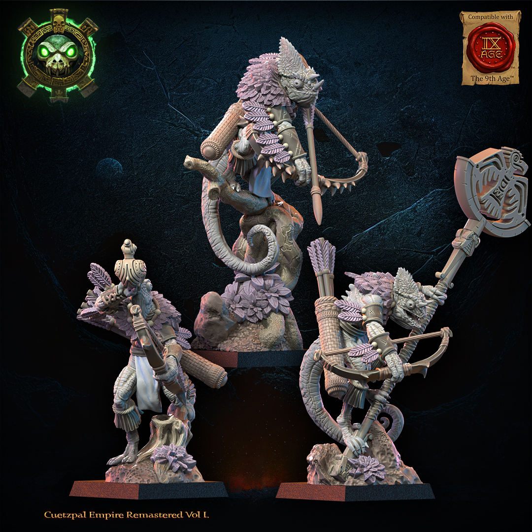 Kuaxotl Unit with Bows including Command Group, Cuetzpal Empire, Lost Kingdom - Image 10