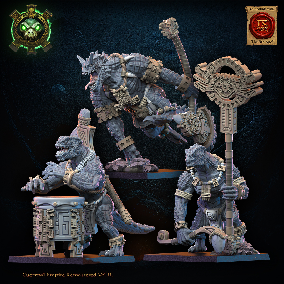 Cipactli Unit Command Group, Cuetzpal Empire, Lost Kingdom - Image 3