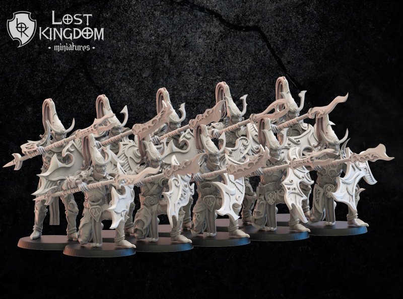 Nightfall Knights on foot Regiment including Command Group, Night Elves, Lost Kingdom