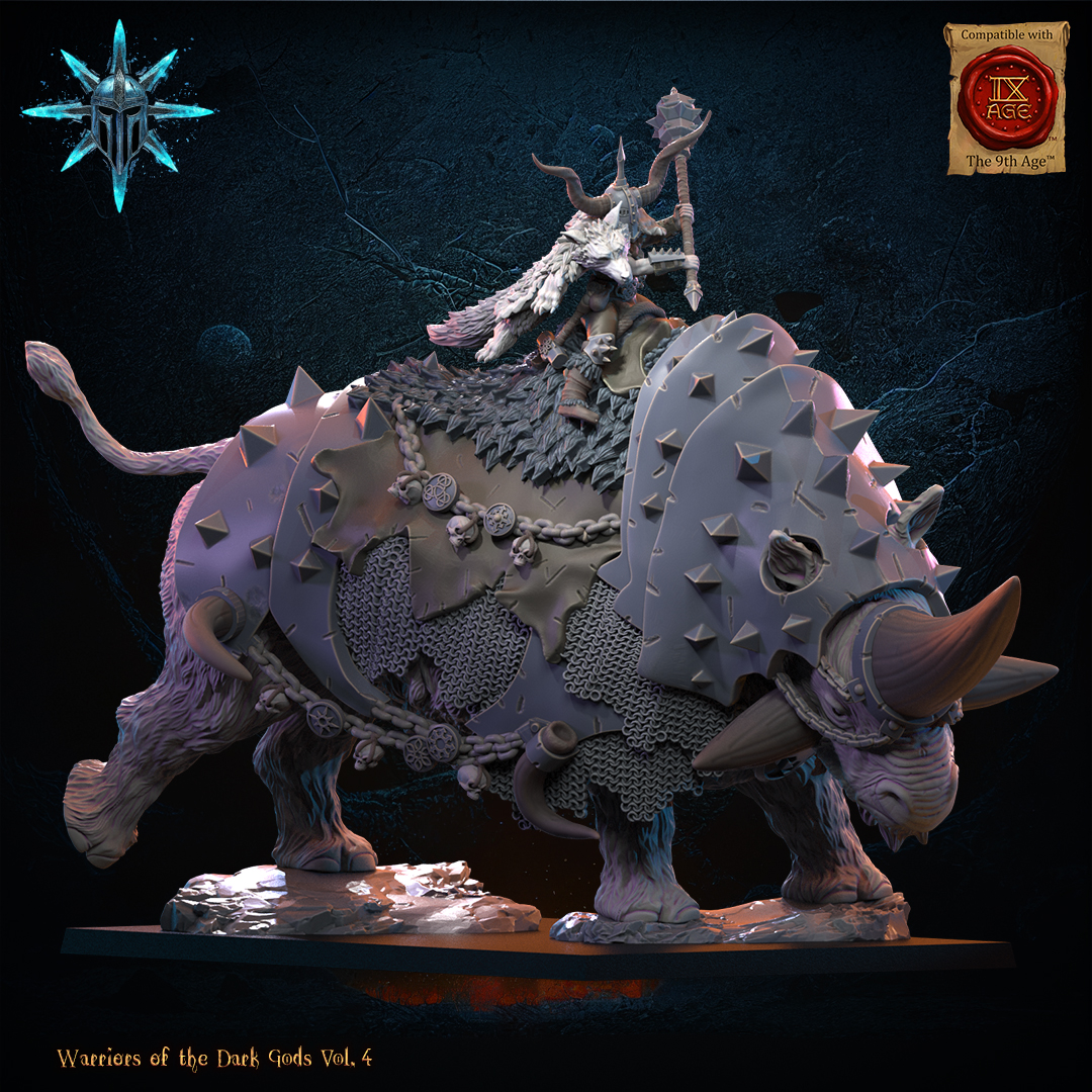 Wasteland Wooly Trihorn, Warriors of the Dark Gods, Lost Kingdom - Image 4