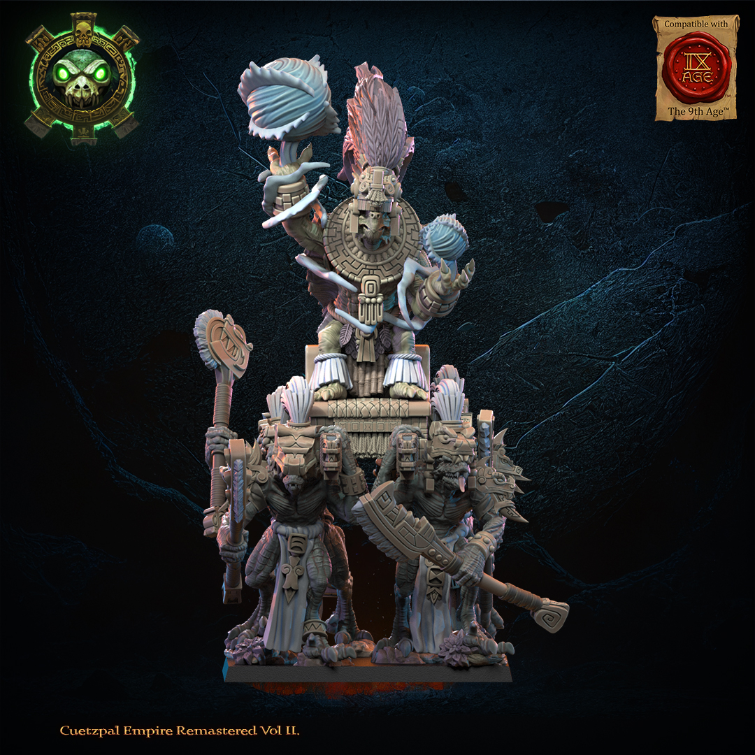 Tezcatlipoca, the Living God on Palanquin, Cuetzpal Empire, Lost Kingdom - Image 5