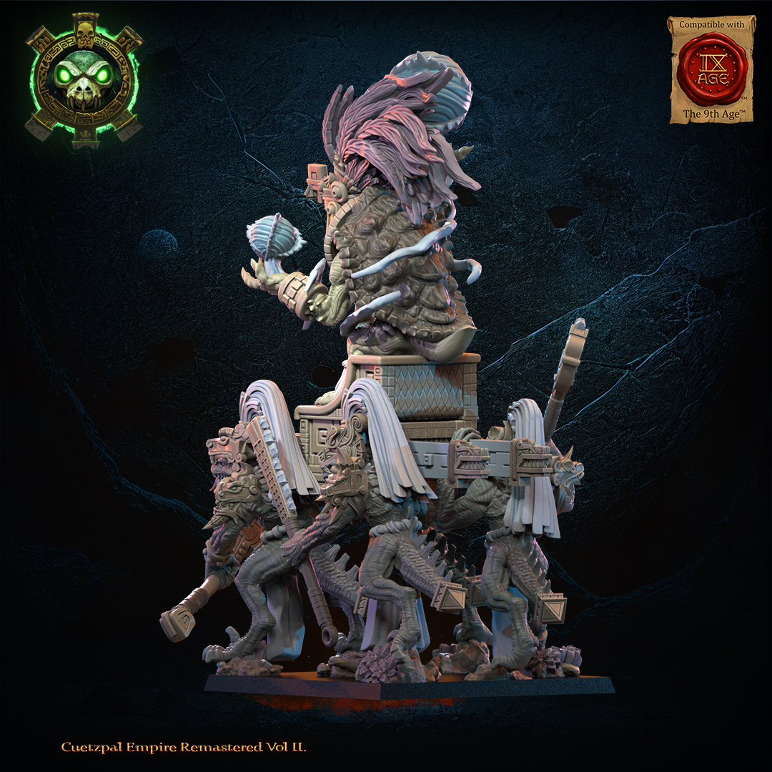 Tezcatlipoca, the Living God on Palanquin, Cuetzpal Empire, Lost Kingdom - Image 2