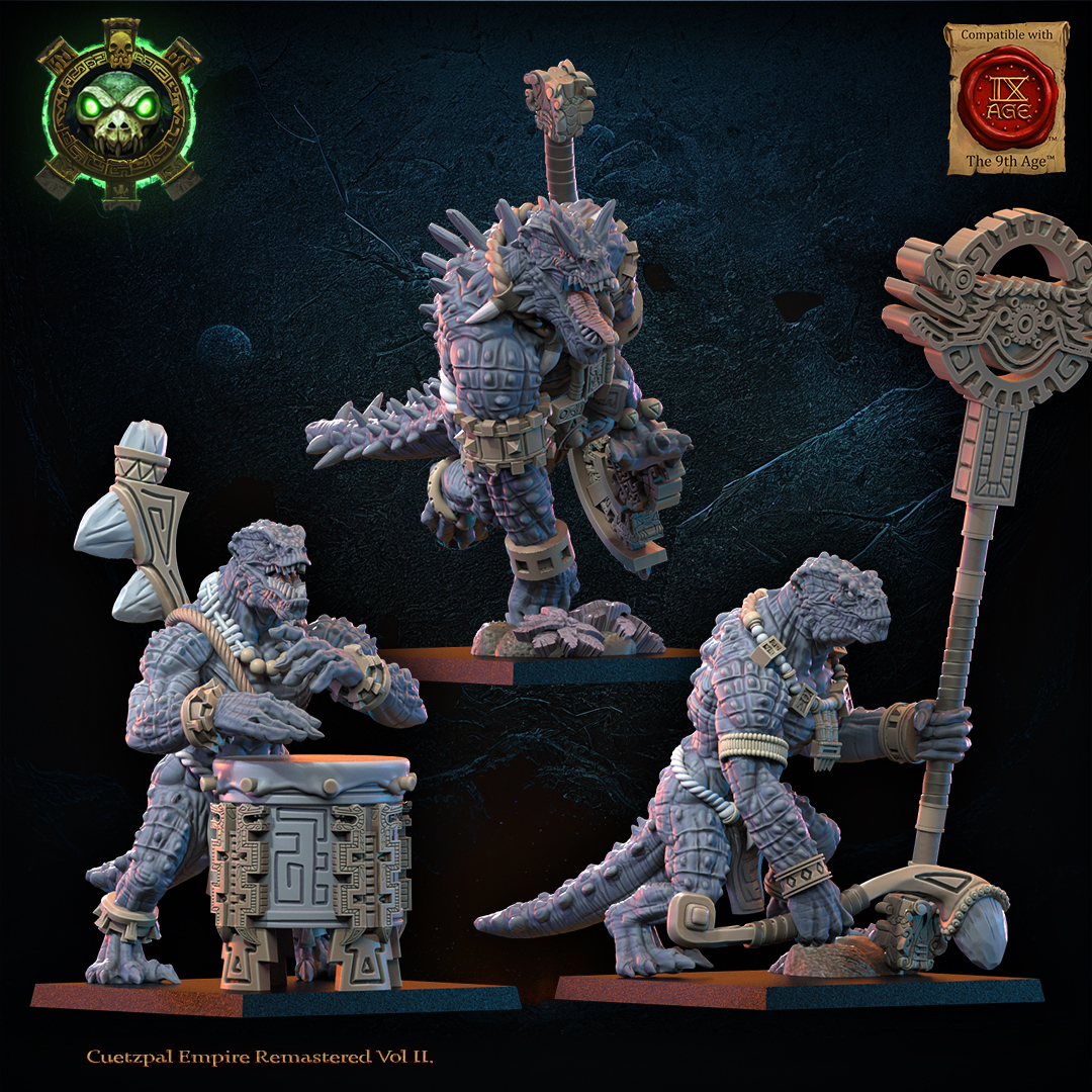 Cipactli Unit Command Group, Cuetzpal Empire, Lost Kingdom - Image 2