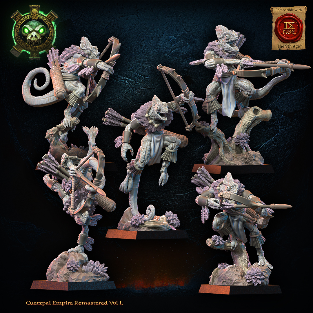 Kuaxotl Unit with Bows including Command Group, Cuetzpal Empire, Lost Kingdom