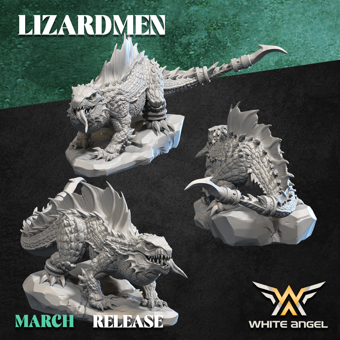Fire Lizard, Lizardmen - White Angel Miniatures - Image 3