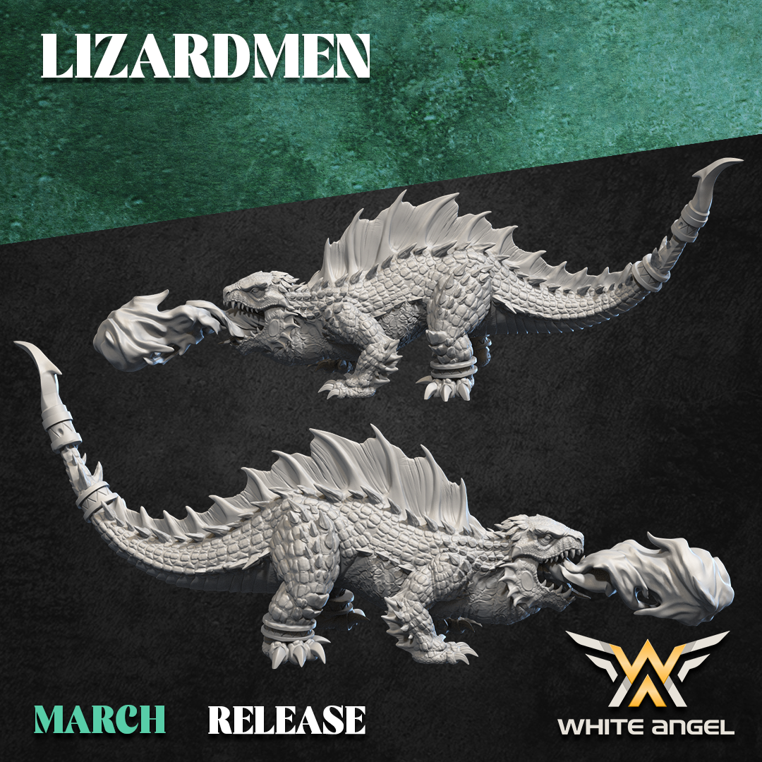 Fire Lizard, Lizardmen - White Angel Miniatures - Image 5