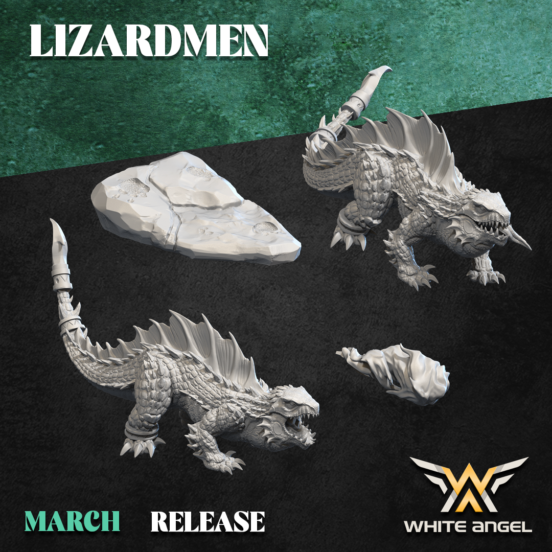 Fire Lizard, Lizardmen - White Angel Miniatures - Image 6
